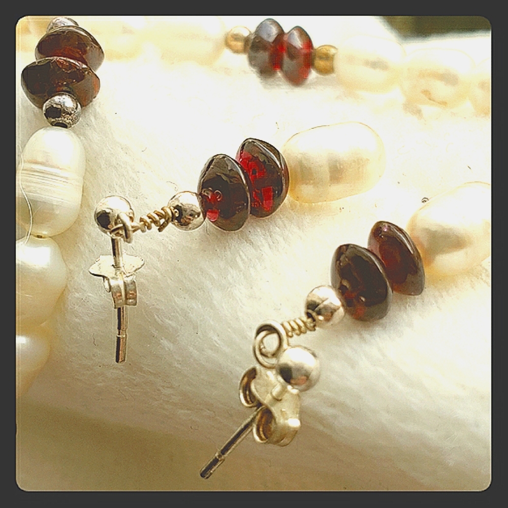 Pearl and spinel parure set...exquisite
